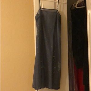 Spag strap dress with sparkles